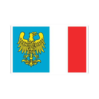 POL powiat raciborski flag (Poland) STICKER Vinyl Kiss-Cut Decal 2 Inch White - The Sticker Space