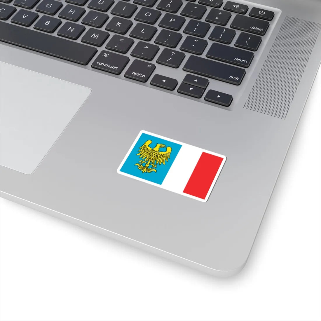 POL powiat raciborski flag (Poland) STICKER Vinyl Kiss-Cut Decal - The Sticker Space
