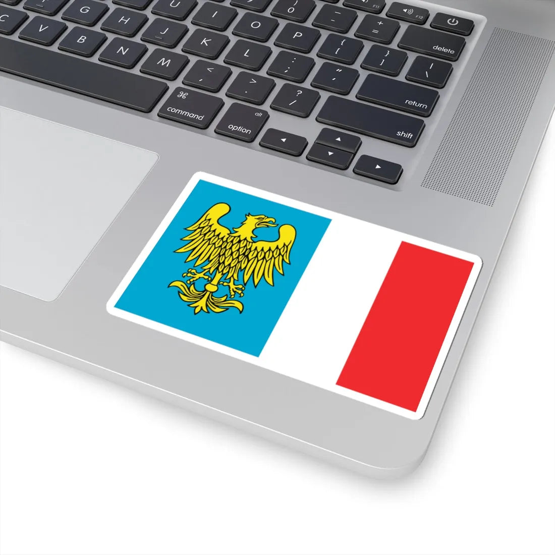 POL powiat raciborski flag (Poland) STICKER Vinyl Kiss-Cut Decal - The Sticker Space