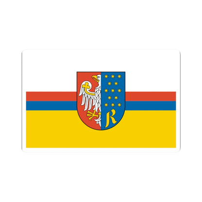 POL powiat radomski flag (Poland) STICKER Vinyl Kiss-Cut Decal 2 Inch White - The Sticker Space