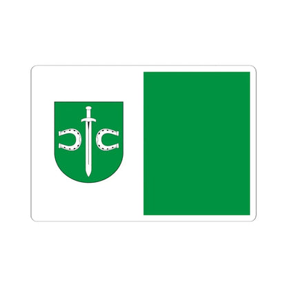 POL Pruszcz flag (Poland) STICKER Vinyl Kiss-Cut Decal 6 Inch White - The Sticker Space