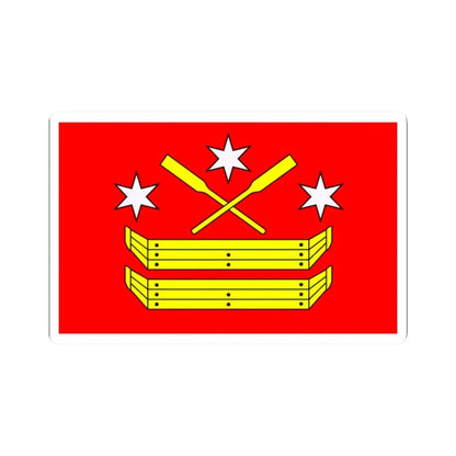 POL Rogowo flag (Poland) STICKER Vinyl Kiss-Cut Decal 2 Inch White - The Sticker Space