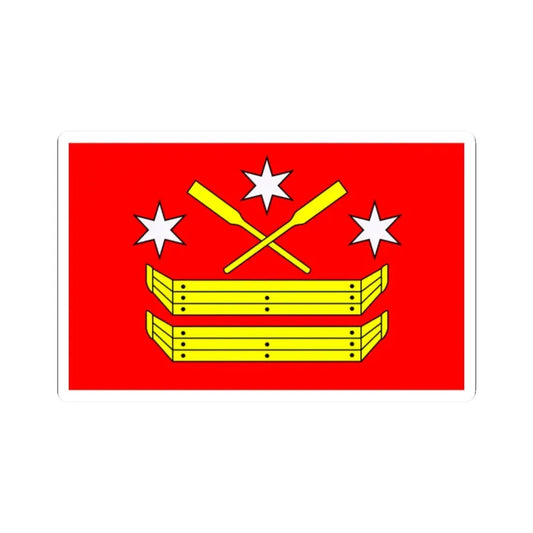 POL Rogowo flag (Poland) STICKER Vinyl Kiss-Cut Decal 2 Inch White - The Sticker Space