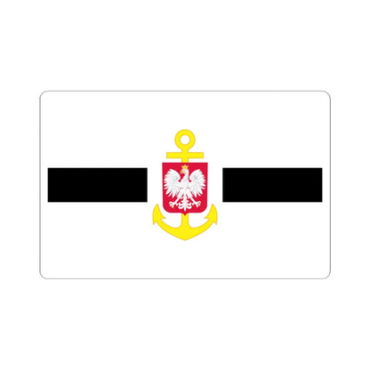 POL service flag black (Poland) STICKER Vinyl Kiss-Cut Decal 6 Inch White - The Sticker Space