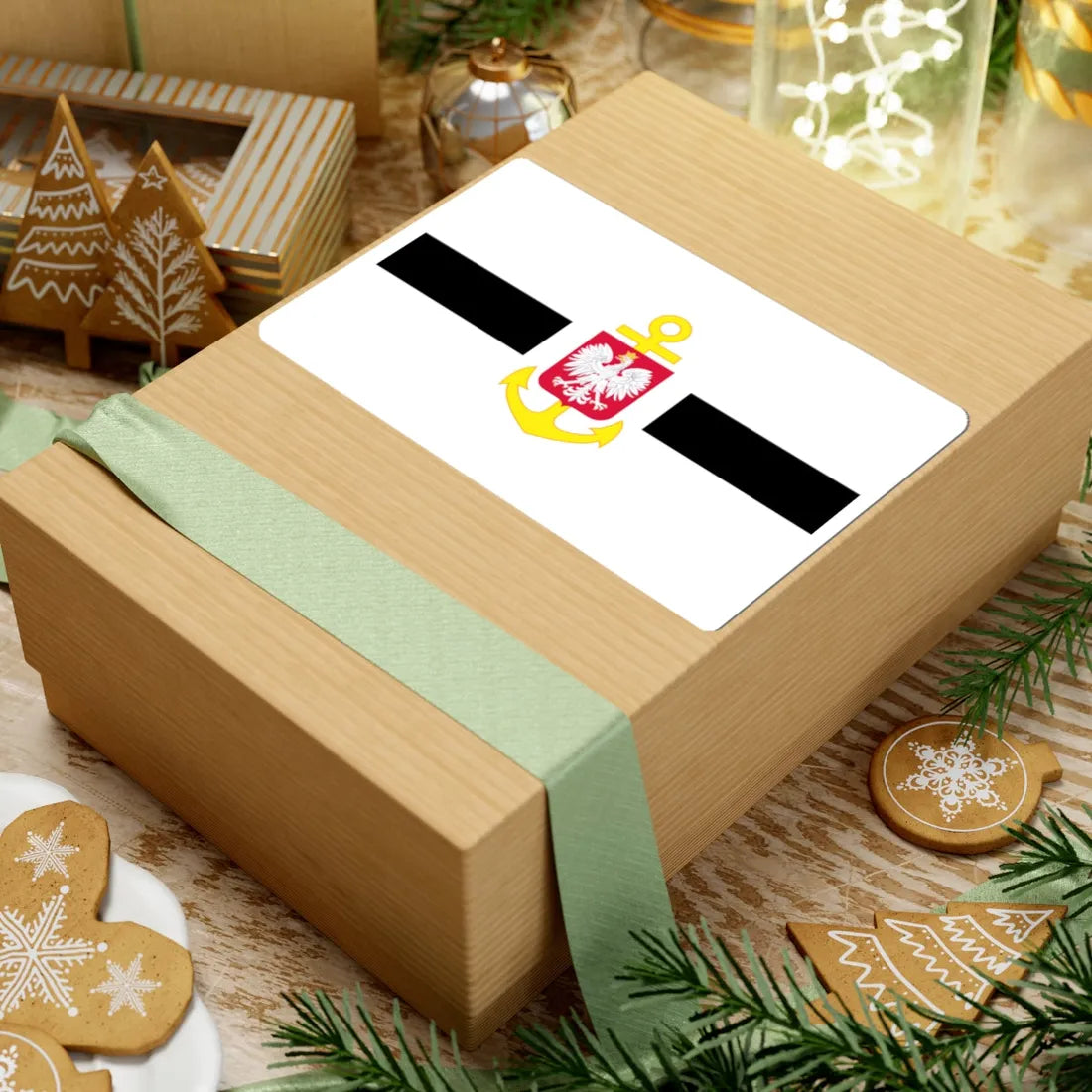 POL service flag black (Poland) STICKER Vinyl Kiss-Cut Decal - The Sticker Space