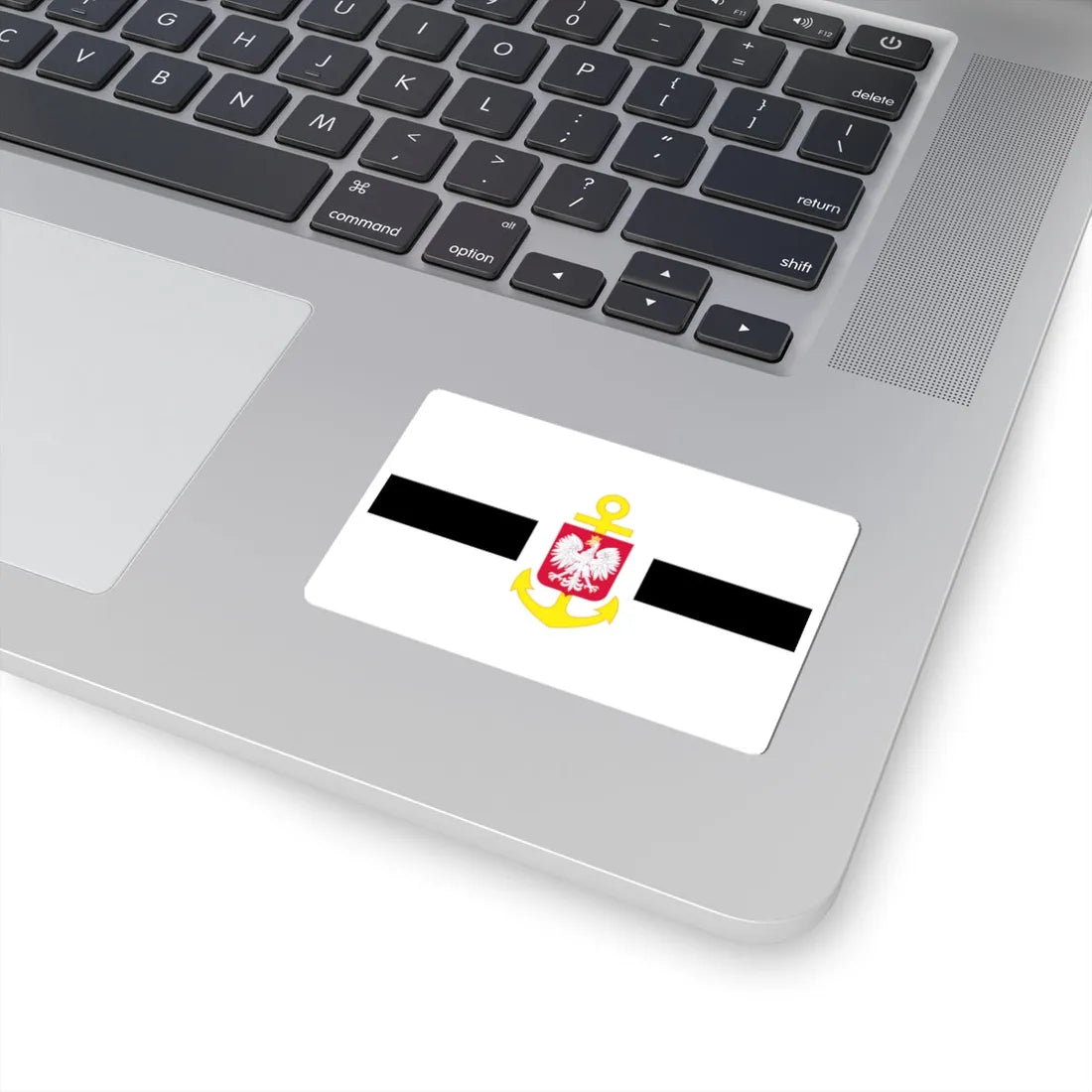 POL service flag black (Poland) STICKER Vinyl Kiss-Cut Decal - The Sticker Space