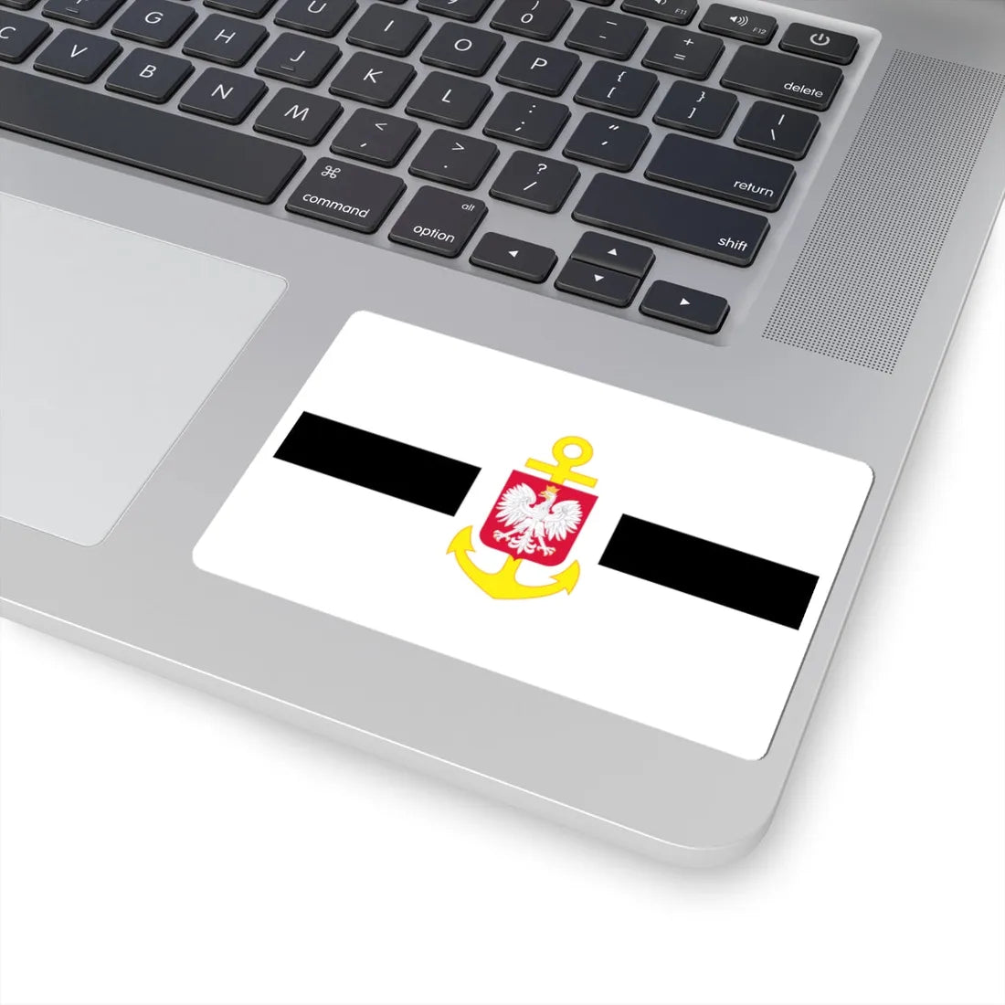 POL service flag black (Poland) STICKER Vinyl Kiss-Cut Decal - The Sticker Space