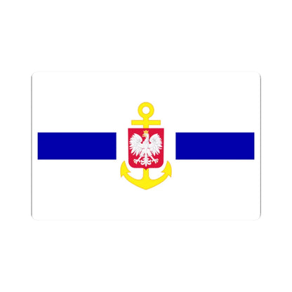 POL service flag blue (Poland) STICKER Vinyl Kiss-Cut Decal 2 Inch White - The Sticker Space