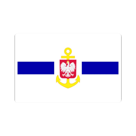 POL service flag blue (Poland) STICKER Vinyl Kiss-Cut Decal 2 Inch White - The Sticker Space