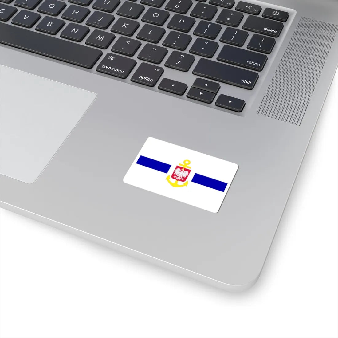 POL service flag blue (Poland) STICKER Vinyl Kiss-Cut Decal - The Sticker Space