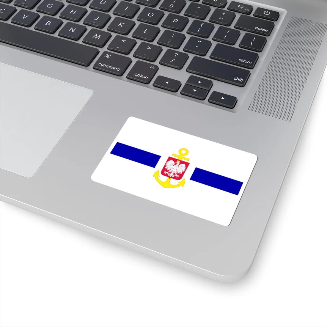 POL service flag blue (Poland) STICKER Vinyl Kiss-Cut Decal - The Sticker Space