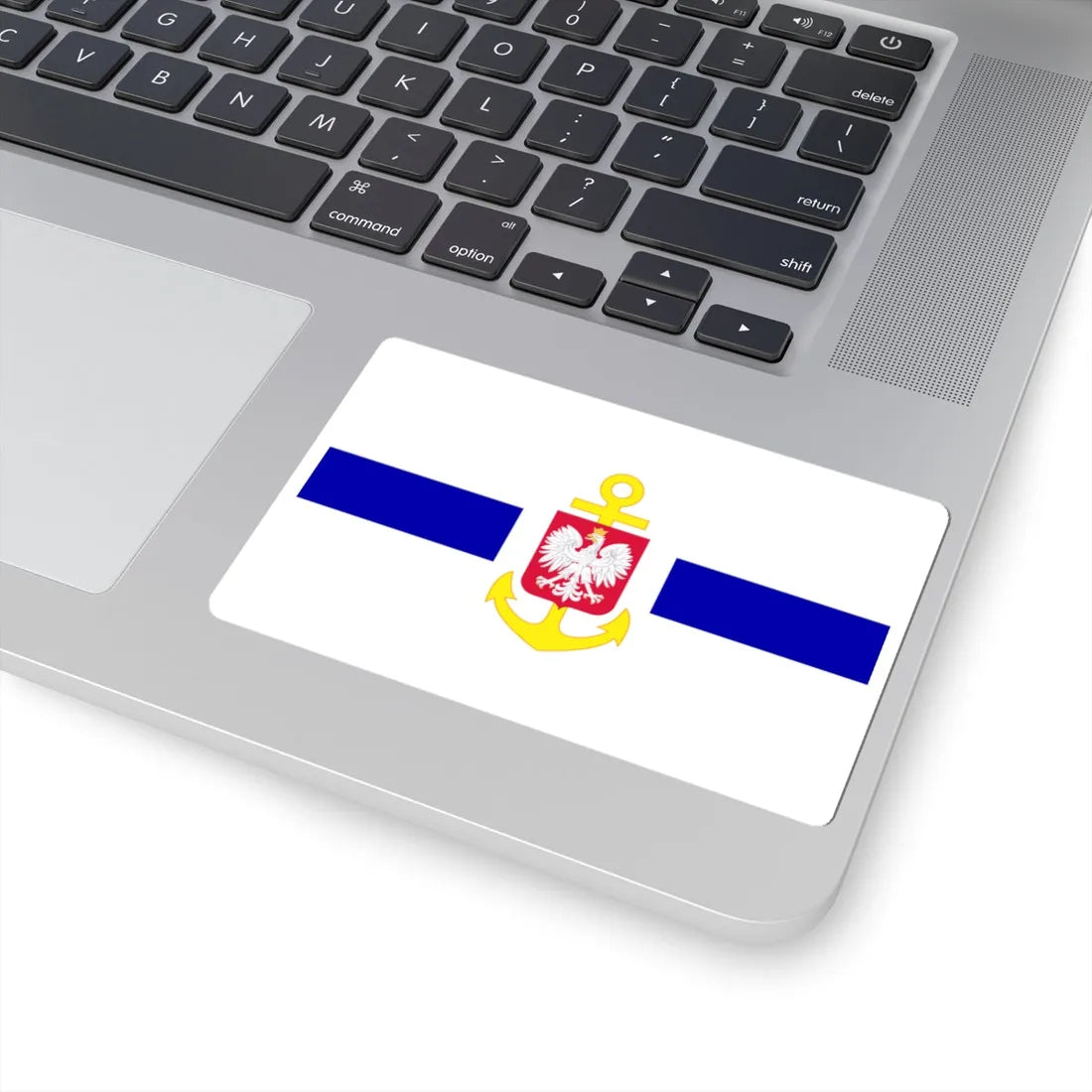 POL service flag blue (Poland) STICKER Vinyl Kiss-Cut Decal - The Sticker Space
