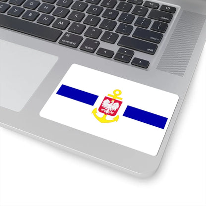 POL service flag blue (Poland) STICKER Vinyl Kiss-Cut Decal - The Sticker Space