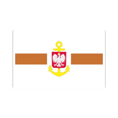 POL service flag brown (Poland) STICKER Vinyl Kiss-Cut Decal 2 Inch White - The Sticker Space