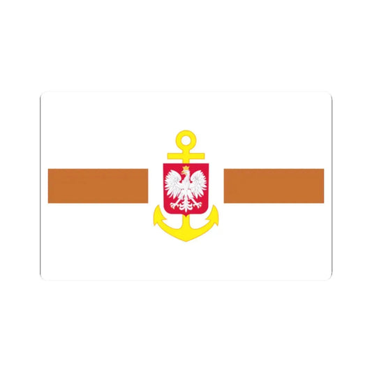 POL service flag brown (Poland) STICKER Vinyl Kiss-Cut Decal 2 Inch White - The Sticker Space