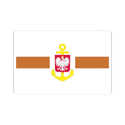 POL service flag brown (Poland) STICKER Vinyl Kiss-Cut Decal 3 Inch White - The Sticker Space