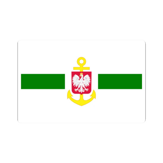 POL service flag green (Poland) STICKER Vinyl Kiss-Cut Decal 2 Inch White - The Sticker Space