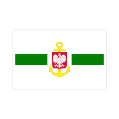 POL service flag green (Poland) STICKER Vinyl Kiss-Cut Decal 3 Inch White - The Sticker Space