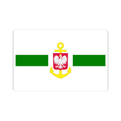 POL service flag green (Poland) STICKER Vinyl Kiss-Cut Decal 4 Inch White - The Sticker Space