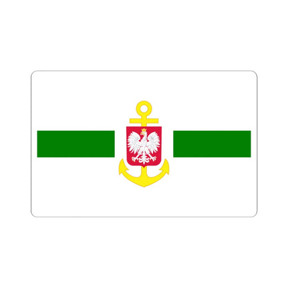 POL service flag green (Poland) STICKER Vinyl Kiss-Cut Decal 6 Inch White - The Sticker Space