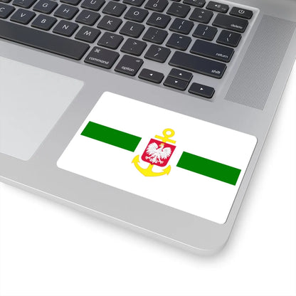 POL service flag green (Poland) STICKER Vinyl Kiss-Cut Decal - The Sticker Space
