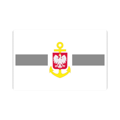 POL service flag grey (Poland) STICKER Vinyl Kiss-Cut Decal 2 Inch White - The Sticker Space