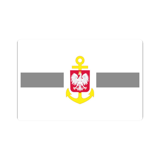 POL service flag grey (Poland) STICKER Vinyl Kiss-Cut Decal 2 Inch White - The Sticker Space
