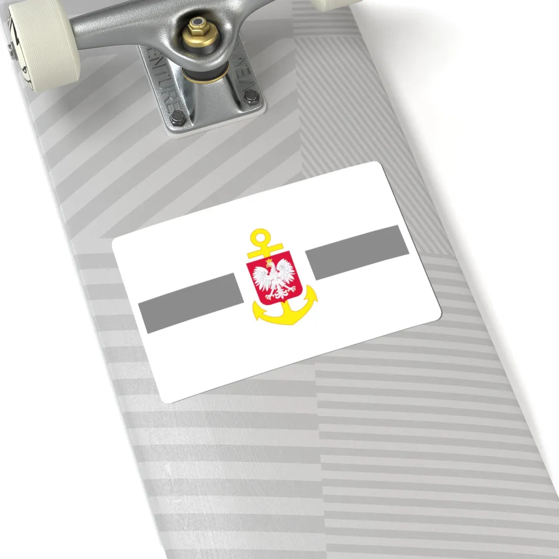 POL service flag grey (Poland) STICKER Vinyl Kiss-Cut Decal - The Sticker Space