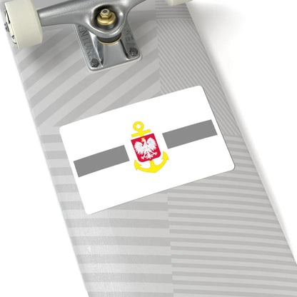 POL service flag grey (Poland) STICKER Vinyl Kiss-Cut Decal - The Sticker Space