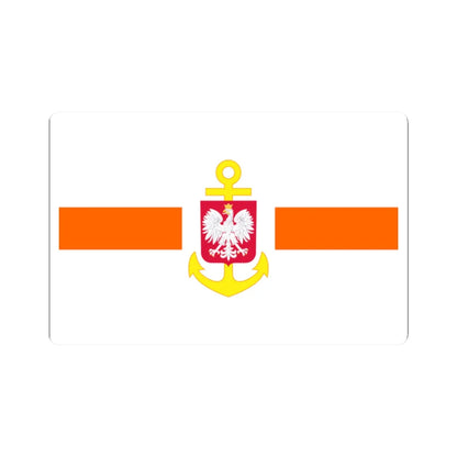 POL service flag orange (Poland) STICKER Vinyl Kiss-Cut Decal 2 Inch White - The Sticker Space