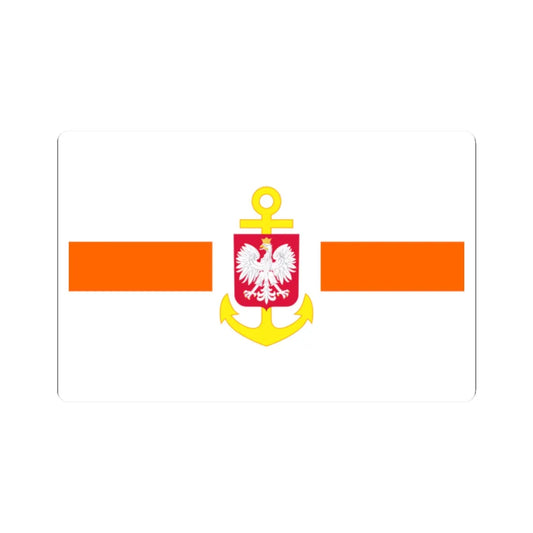 POL service flag orange (Poland) STICKER Vinyl Kiss-Cut Decal 2 Inch White - The Sticker Space