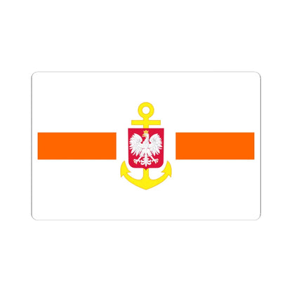 POL service flag orange (Poland) STICKER Vinyl Kiss-Cut Decal 3 Inch White - The Sticker Space