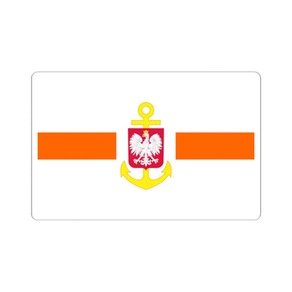 POL service flag orange (Poland) STICKER Vinyl Kiss-Cut Decal 6 Inch White - The Sticker Space