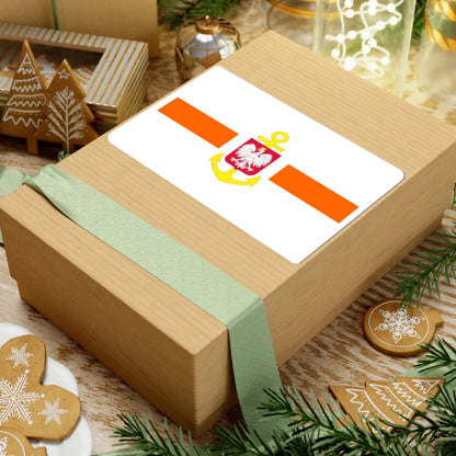 POL service flag orange (Poland) STICKER Vinyl Kiss-Cut Decal - The Sticker Space