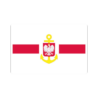 POL service flag red (Poland) STICKER Vinyl Kiss-Cut Decal 2 Inch White - The Sticker Space