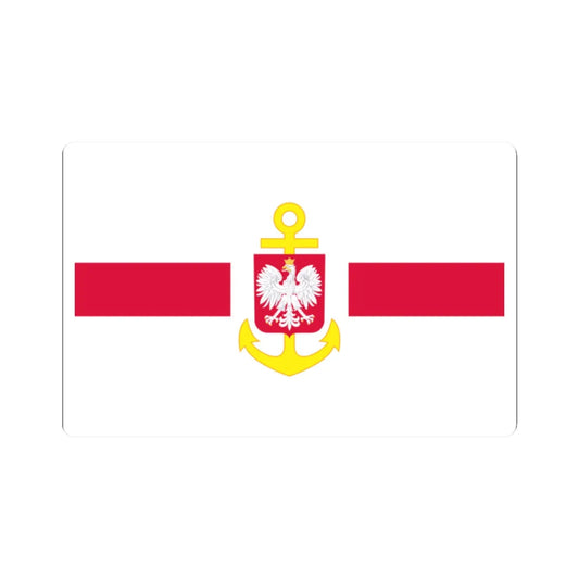 POL service flag red (Poland) STICKER Vinyl Kiss-Cut Decal 2 Inch White - The Sticker Space
