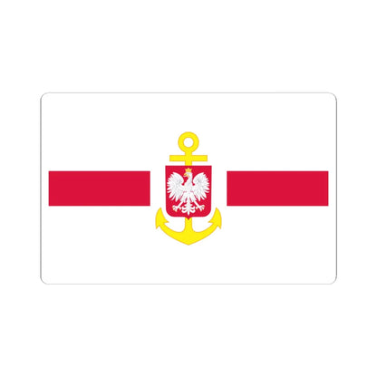POL service flag red (Poland) STICKER Vinyl Kiss-Cut Decal 3 Inch White - The Sticker Space