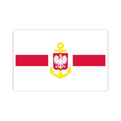 POL service flag red (Poland) STICKER Vinyl Kiss-Cut Decal 6 Inch White - The Sticker Space