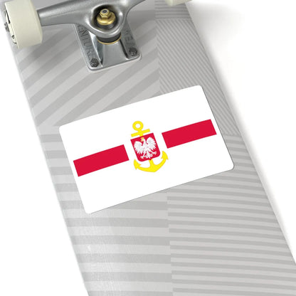 POL service flag red (Poland) STICKER Vinyl Kiss-Cut Decal - The Sticker Space