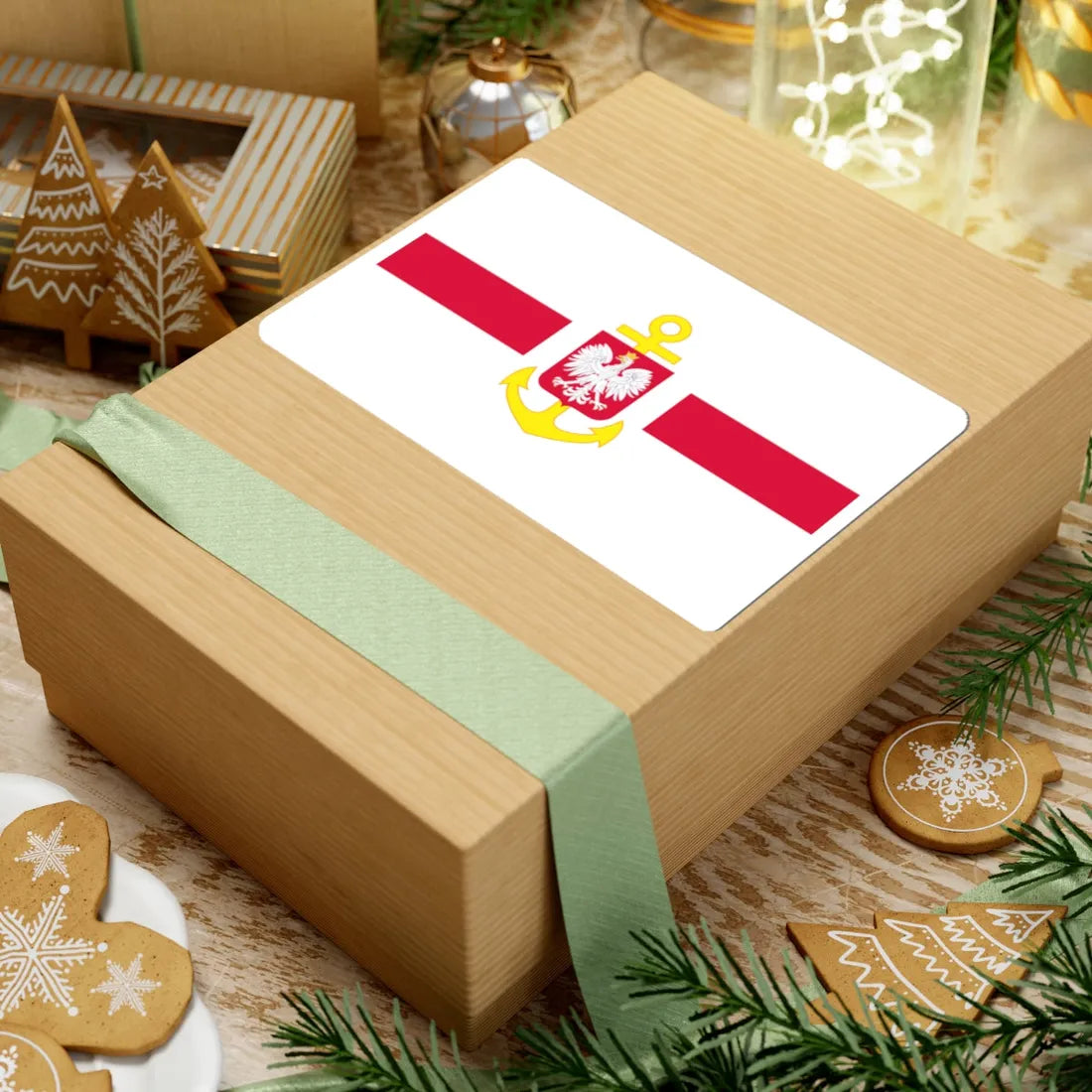 POL service flag red (Poland) STICKER Vinyl Kiss-Cut Decal - The Sticker Space