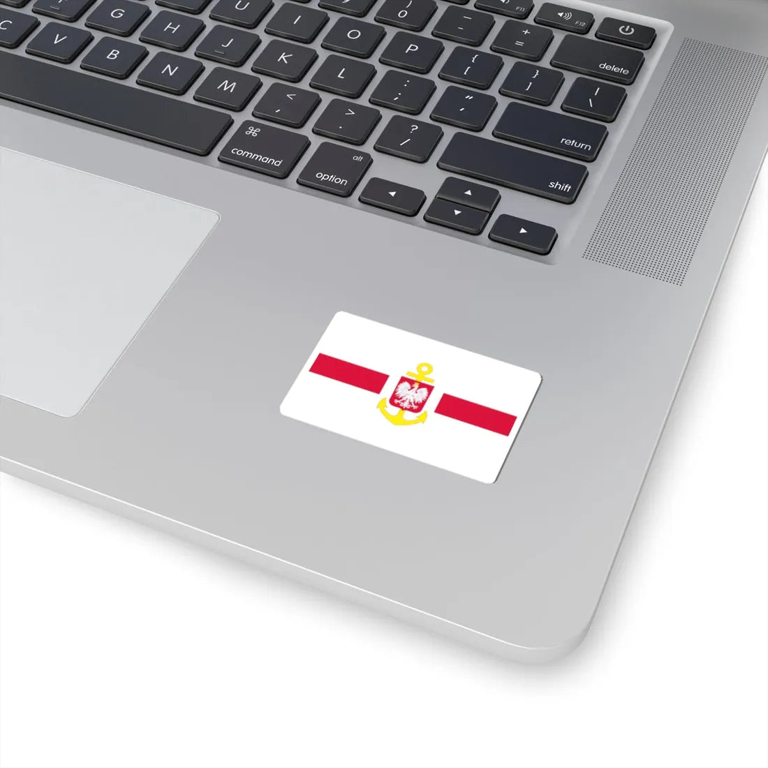 POL service flag red (Poland) STICKER Vinyl Kiss-Cut Decal - The Sticker Space