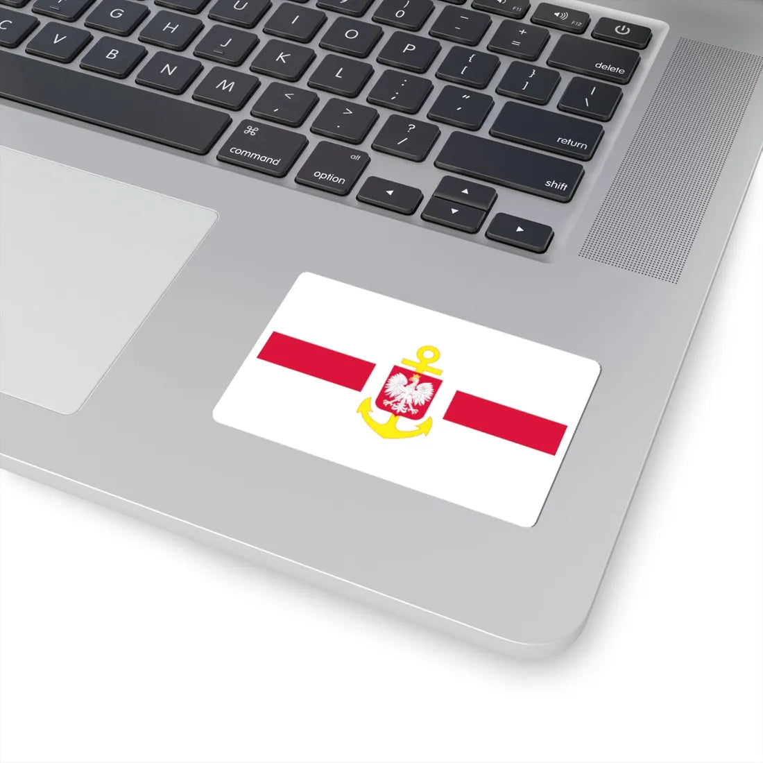 POL service flag red (Poland) STICKER Vinyl Kiss-Cut Decal - The Sticker Space