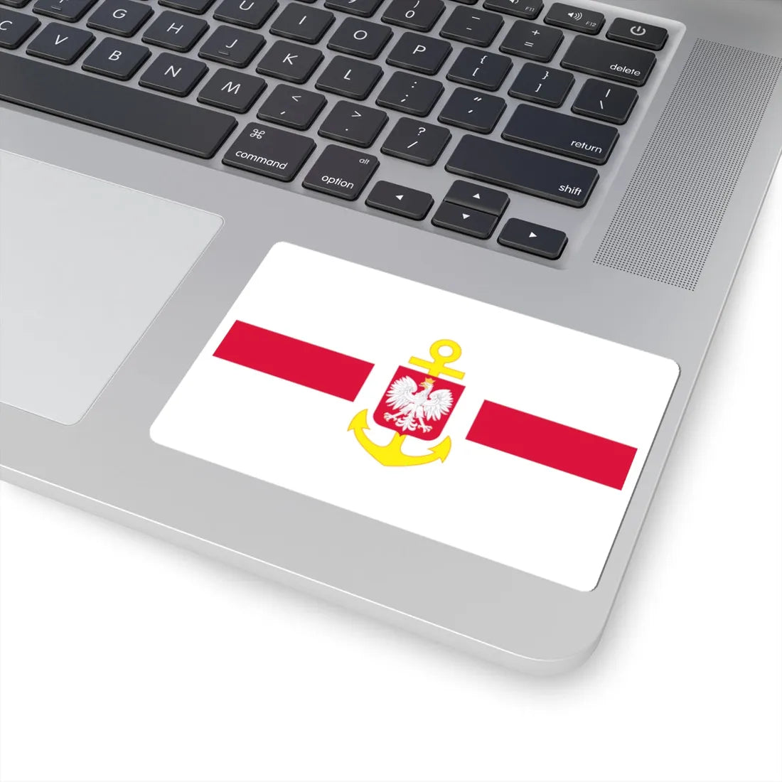 POL service flag red (Poland) STICKER Vinyl Kiss-Cut Decal - The Sticker Space