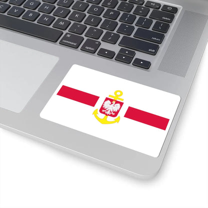 POL service flag red (Poland) STICKER Vinyl Kiss-Cut Decal - The Sticker Space