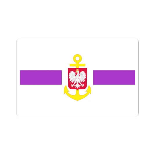 POL service flag violet (Poland) STICKER Vinyl Kiss-Cut Decal 2 Inch White - The Sticker Space