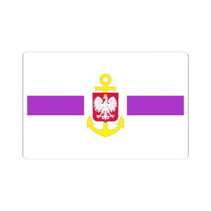 POL service flag violet (Poland) STICKER Vinyl Kiss-Cut Decal 3 Inch White - The Sticker Space