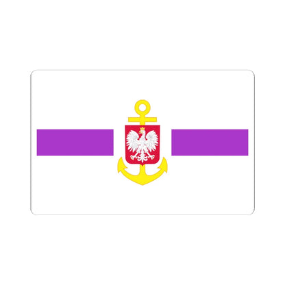 POL service flag violet (Poland) STICKER Vinyl Kiss-Cut Decal 4 Inch White - The Sticker Space