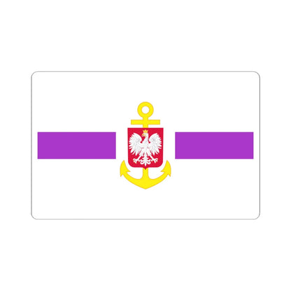 POL service flag violet (Poland) STICKER Vinyl Kiss-Cut Decal 6 Inch White - The Sticker Space