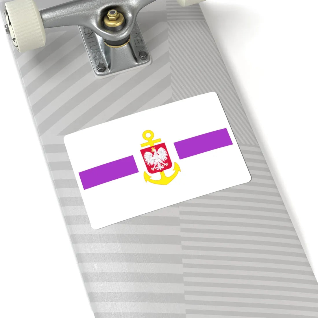 POL service flag violet (Poland) STICKER Vinyl Kiss-Cut Decal - The Sticker Space