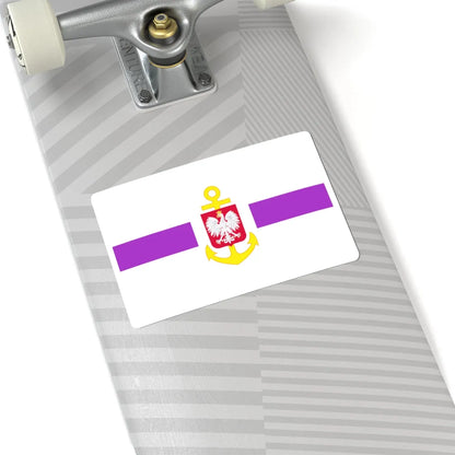 POL service flag violet (Poland) STICKER Vinyl Kiss-Cut Decal - The Sticker Space